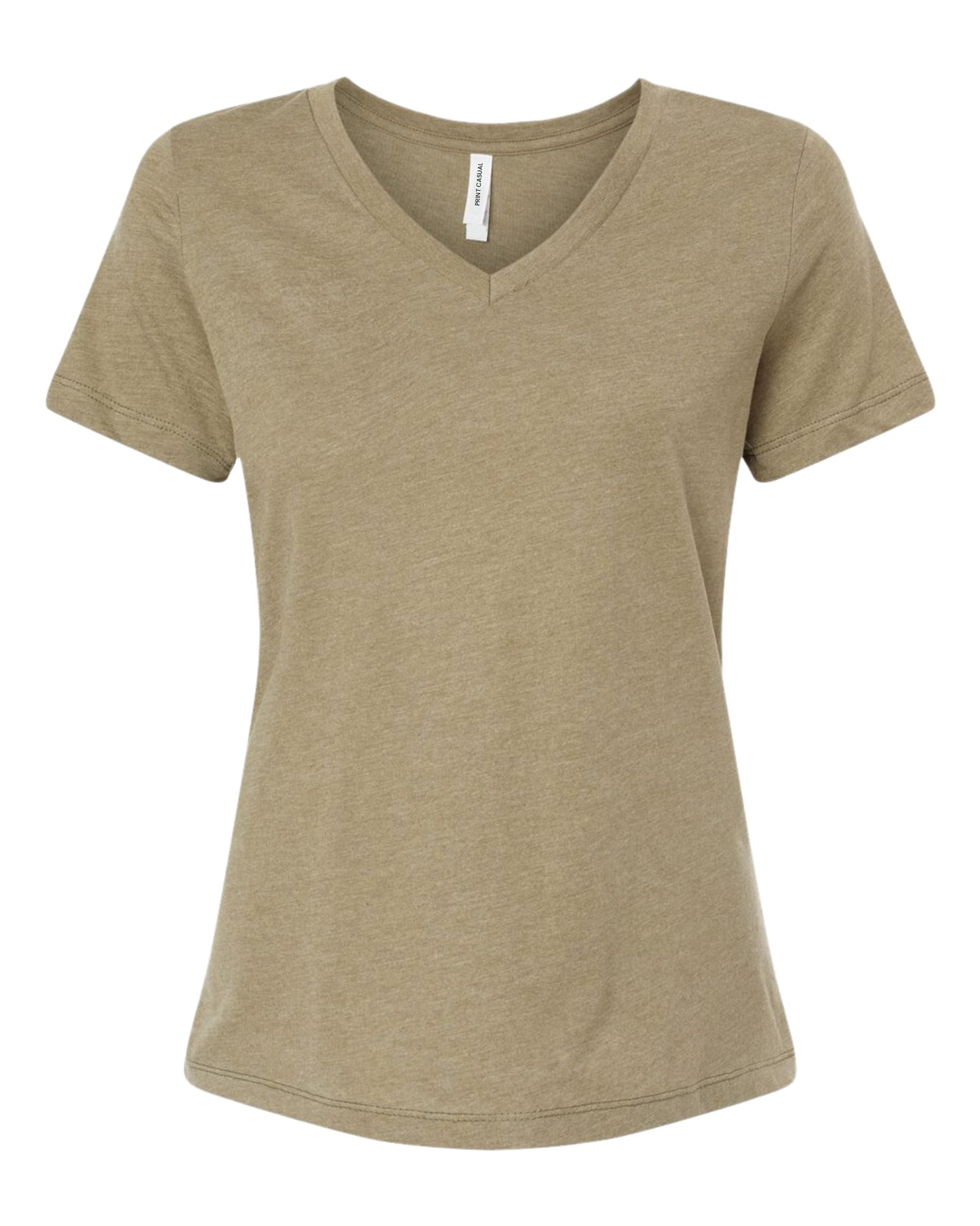 Women's V Neck Midweight Cotton Blend T-Shirt