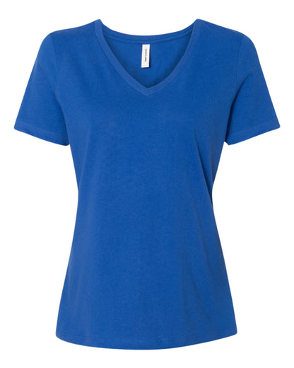 Women's V Neck Midweight Cotton Blend T-Shirt