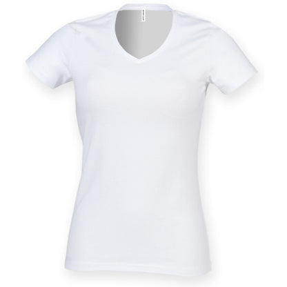 Women's V Neck Heavy Weight Cotton T-shirt