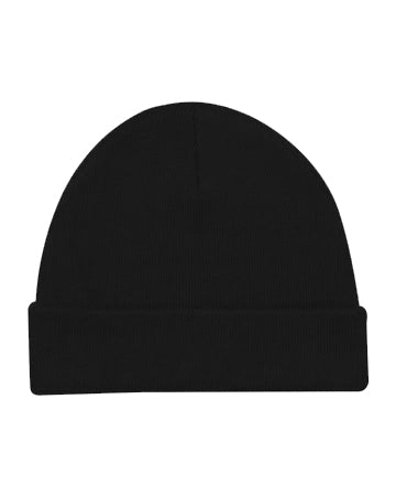 Black Acrylic Beanie Hat