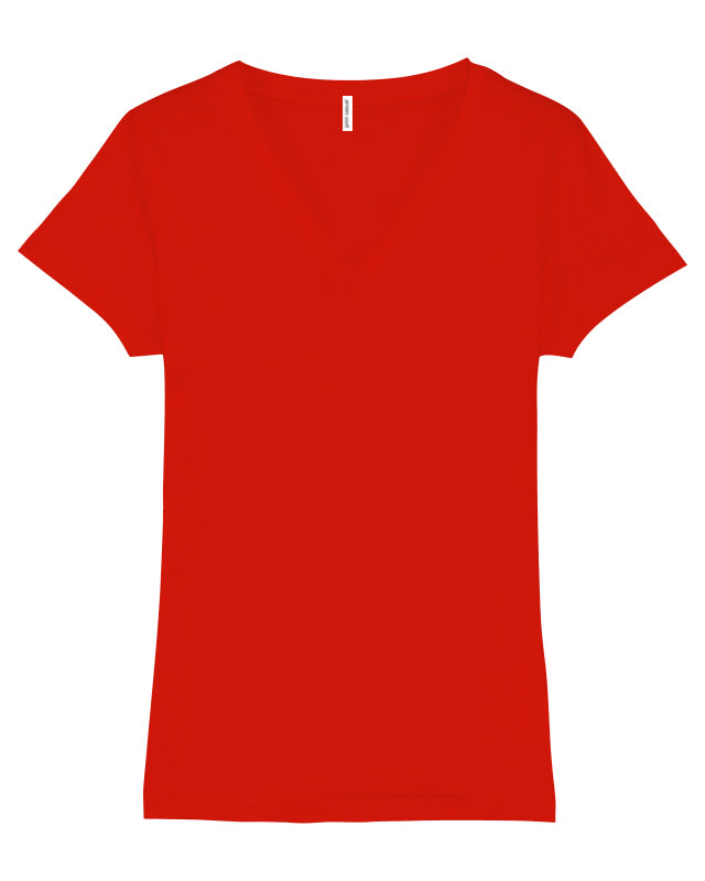 Women's V Neck Heavyweight Cotton T-Shirt